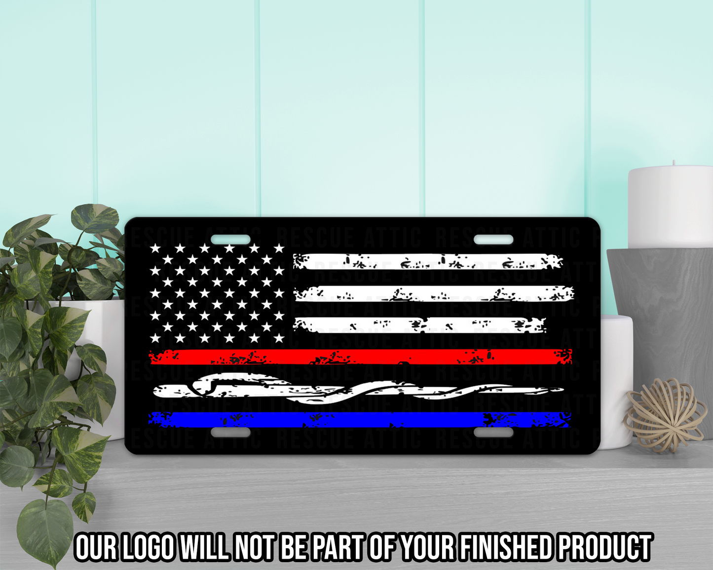 First Responders Flag Vanity Tag