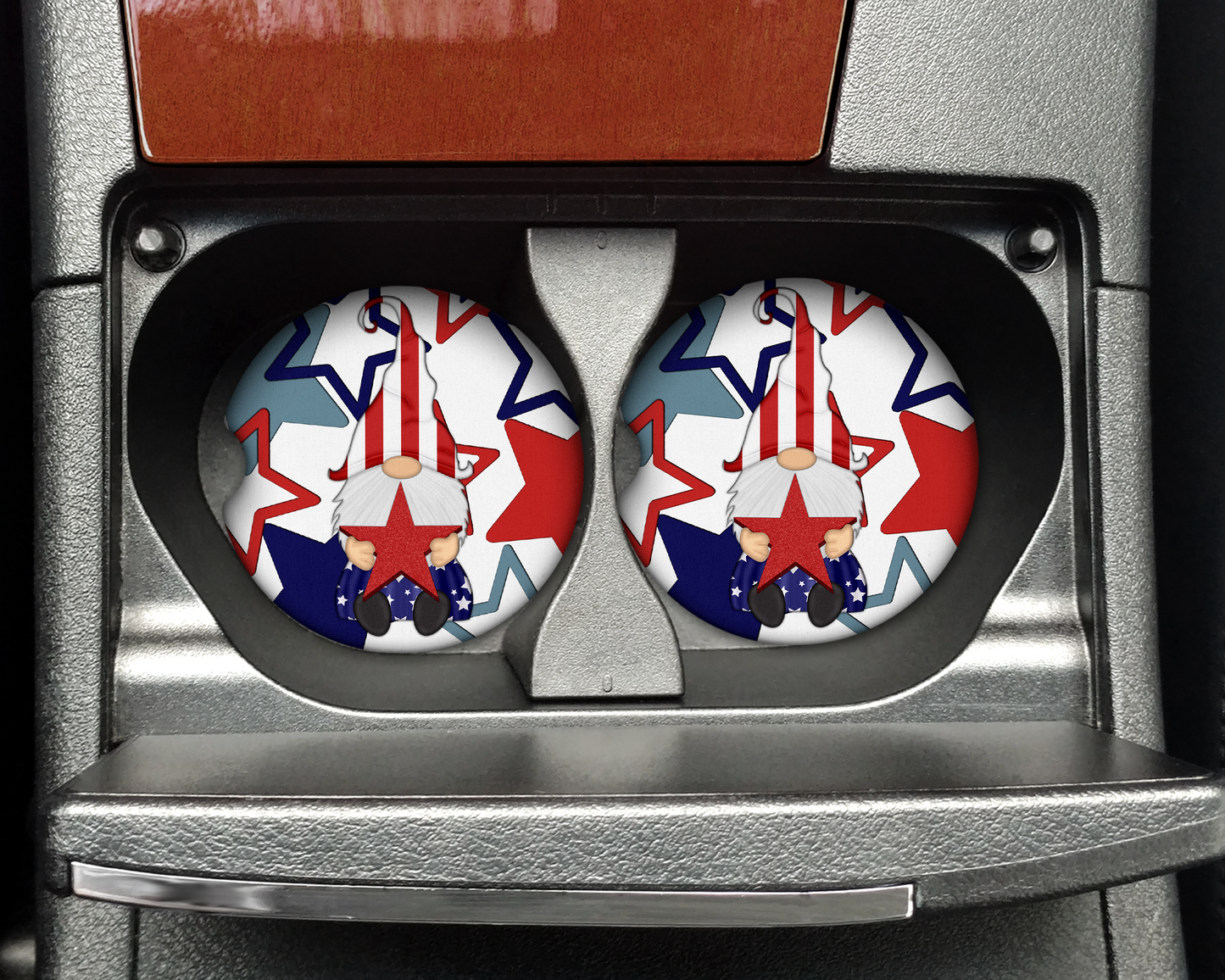 Patriotic Stars Car Coaster