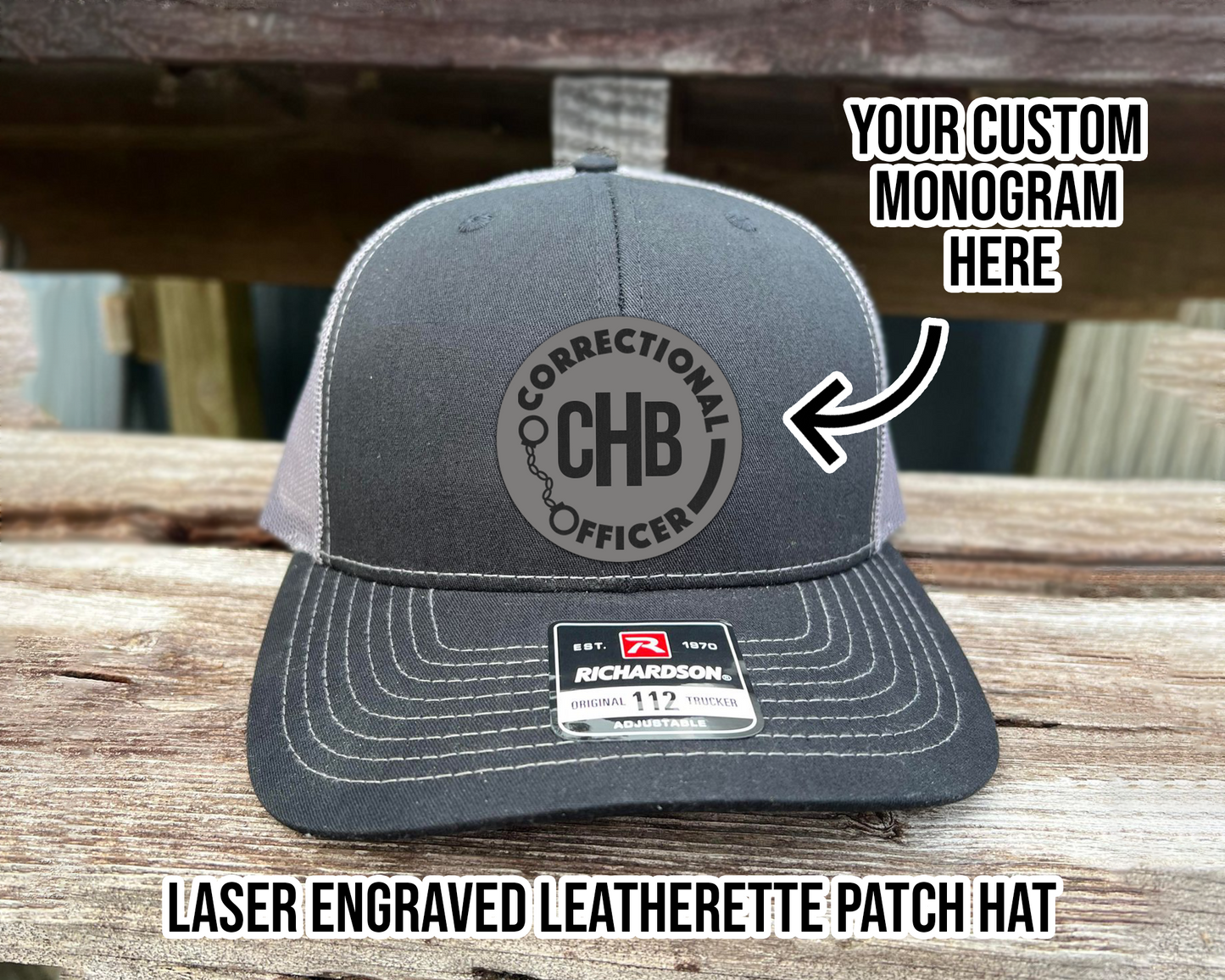 Custom Monogram Correctional Officer Patch Hat