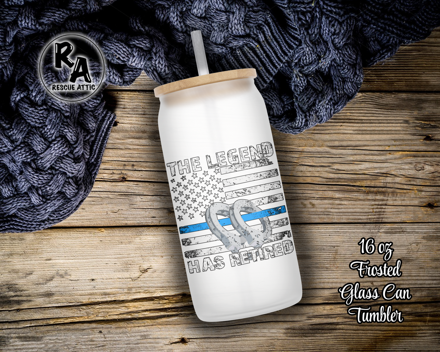 The Legend Has Retired Glass Can Tumbler