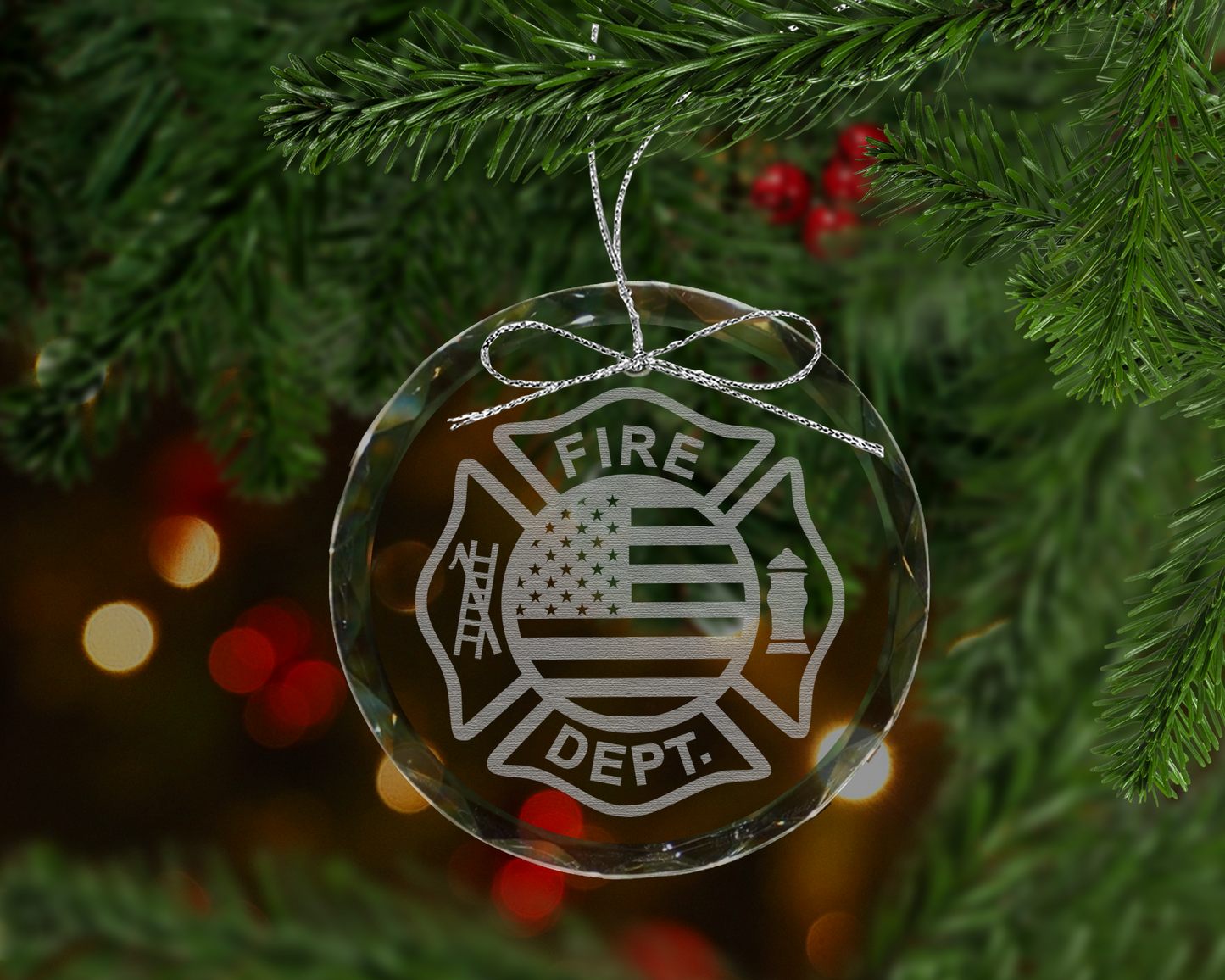 Maltese Cross Crystal Ornament