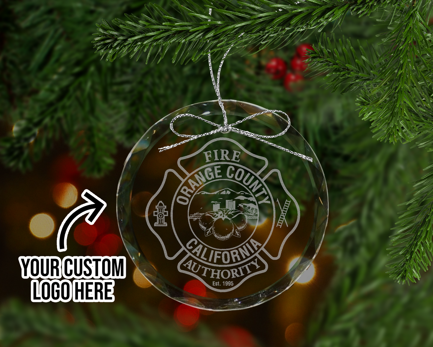 Custom Logo Crystal Ornament