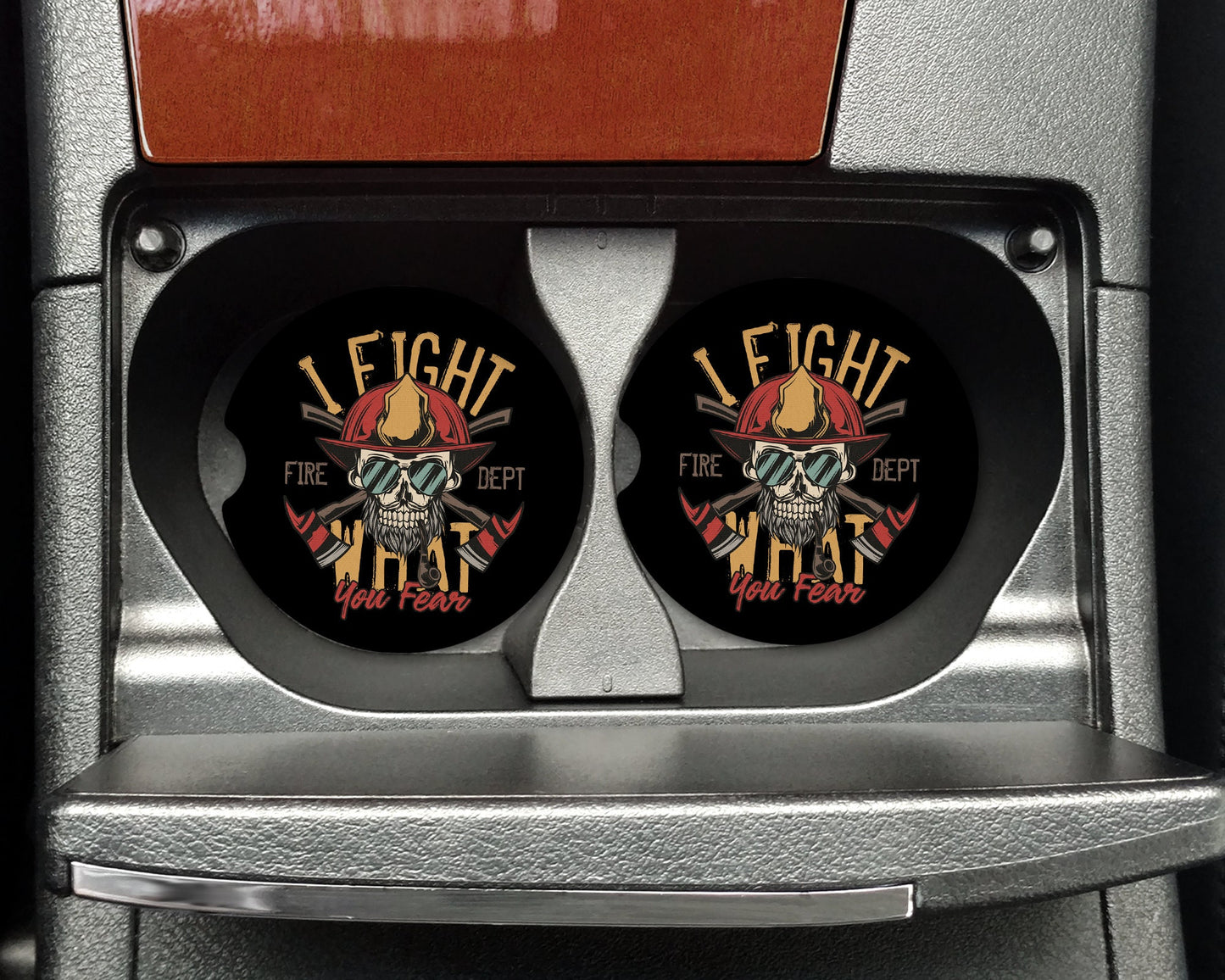 I Fight What You Fear Car Coaster