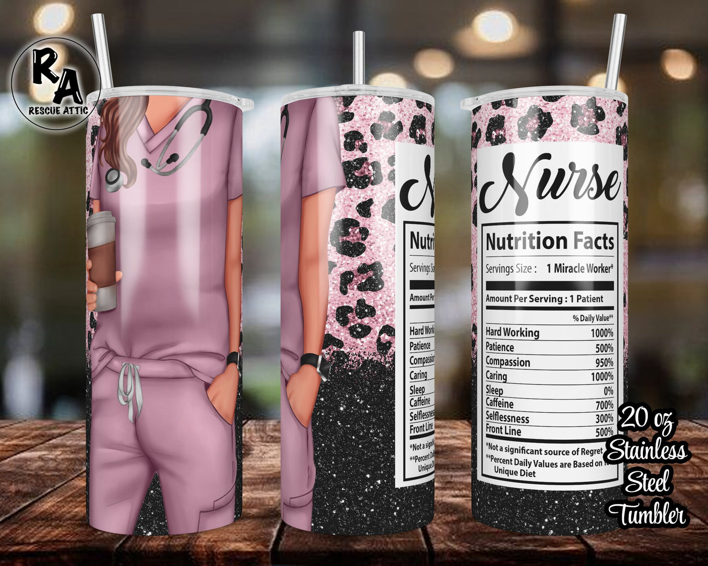 Nurse Ingredients 20oz Skinny Tumbler