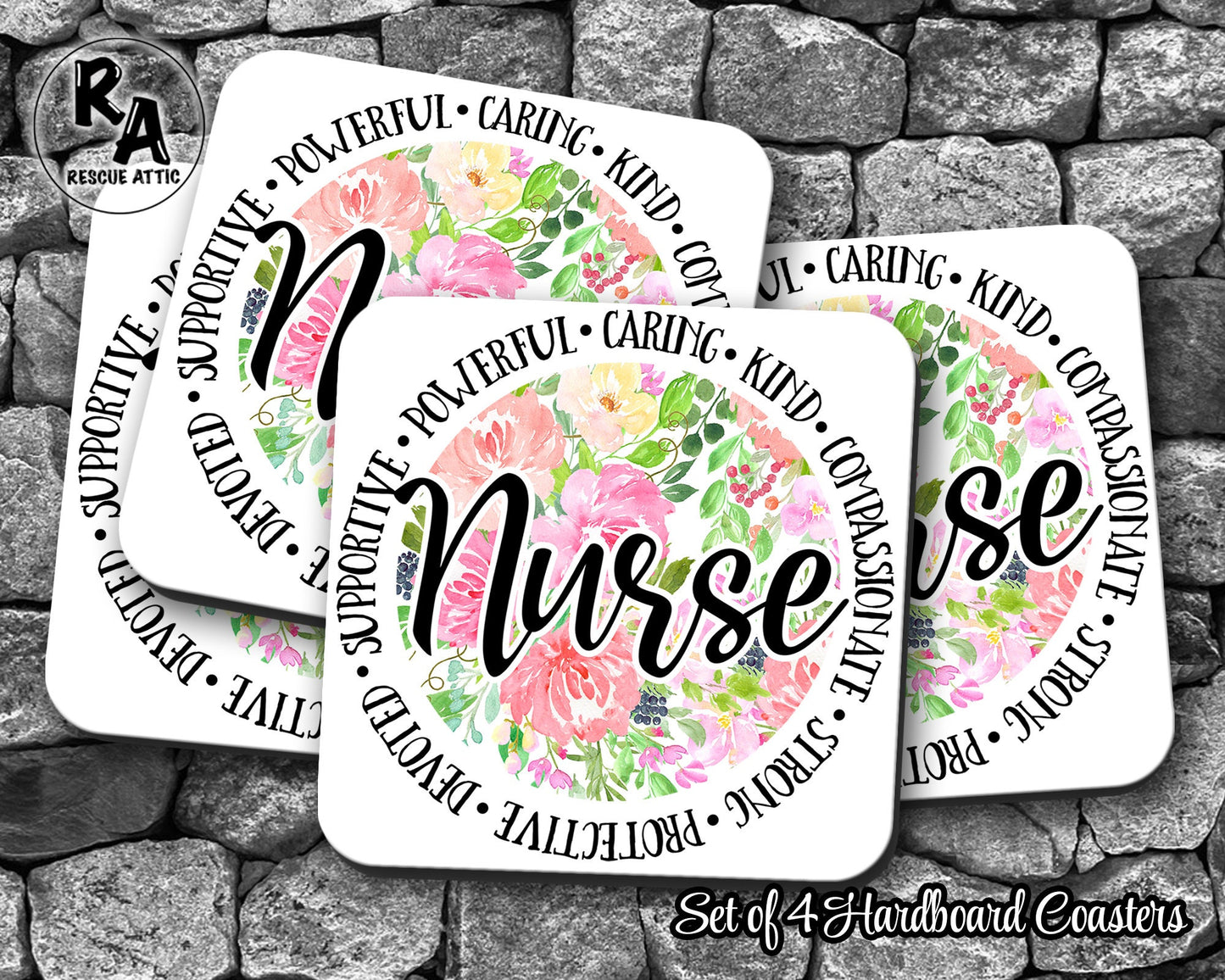 Floral Nurse Drink Coasters