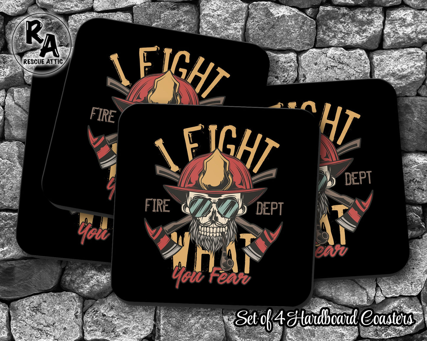 Firefighter Drink Coasters