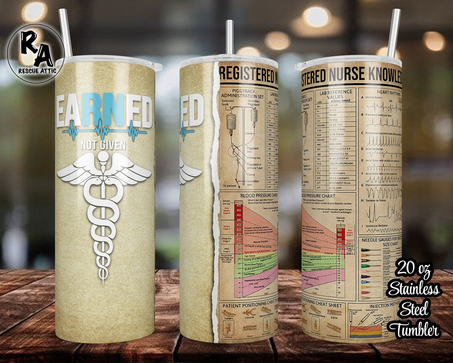 RN Knowledge 20oz Skinny Tumbler