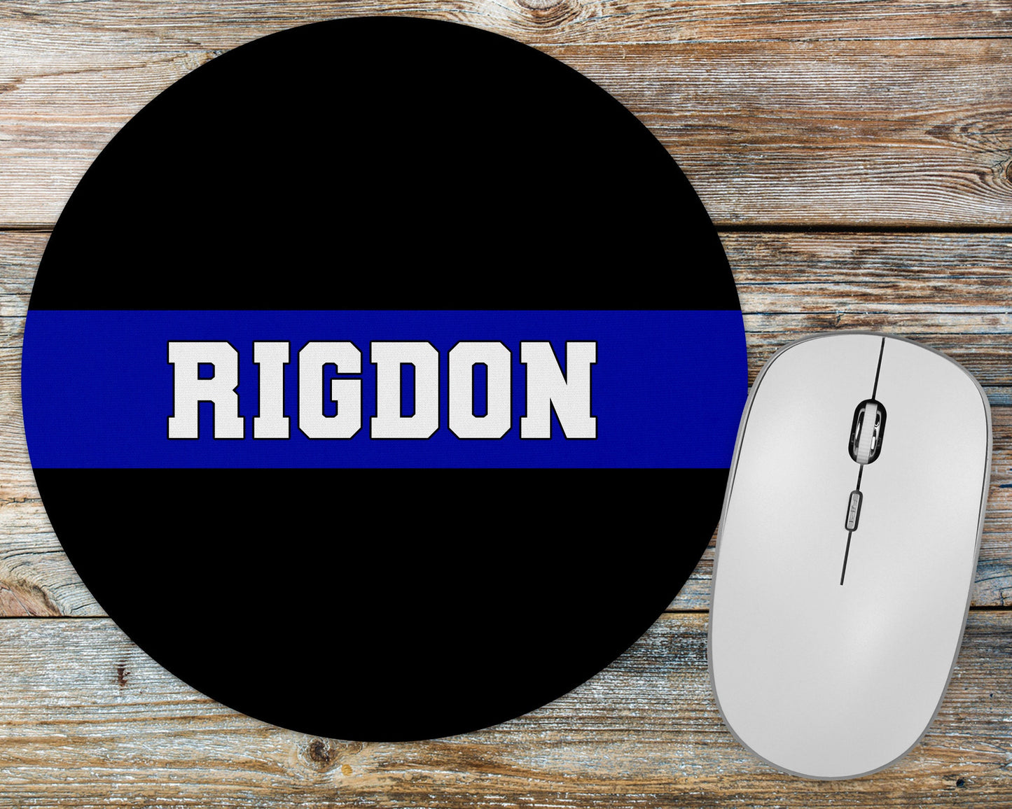 Personalized Blue Line Flag Mousepad