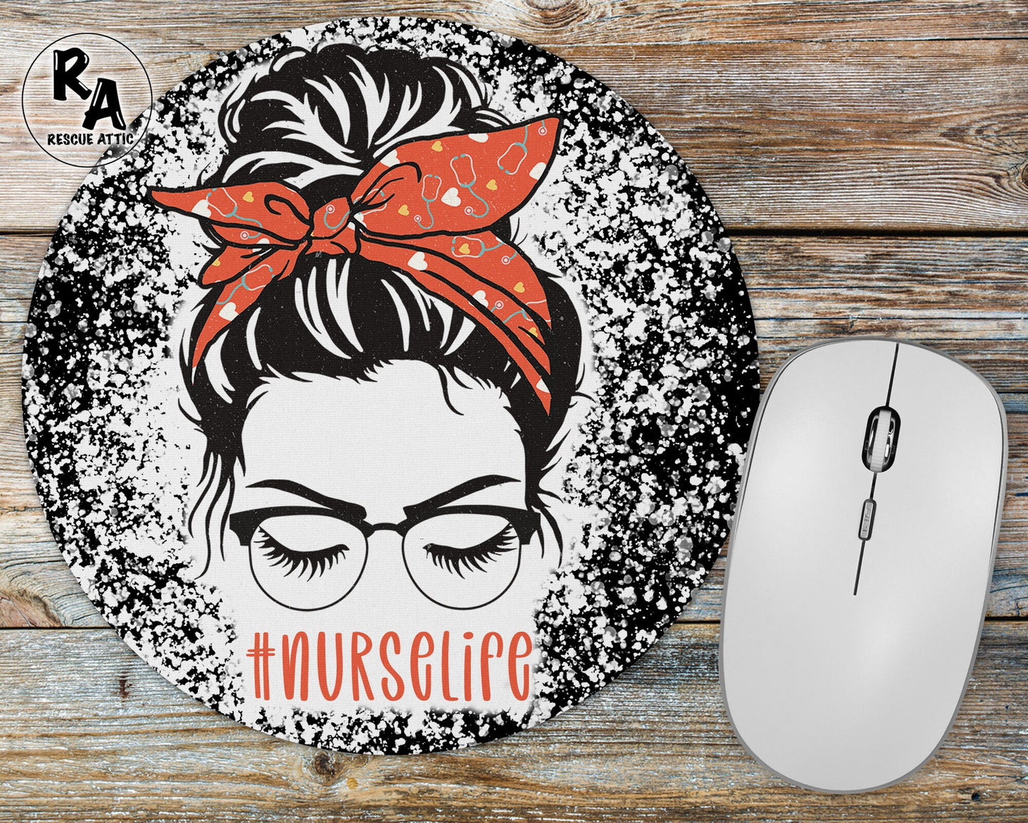 Messy Bun Nurse Life Mousepad