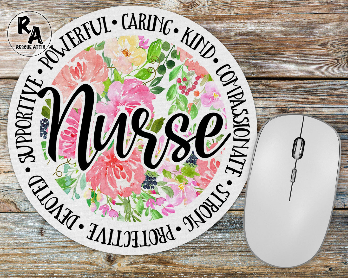 Floral Nurse Mousepad