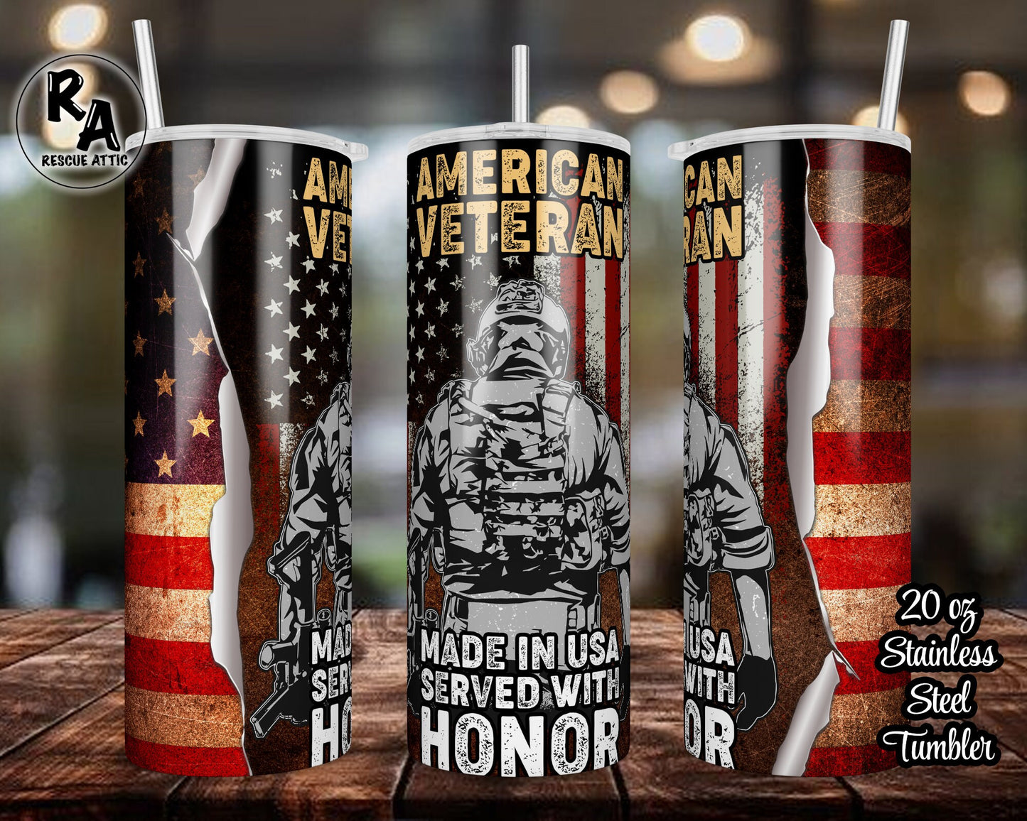 American Veteran Made in the USA Served With Honor