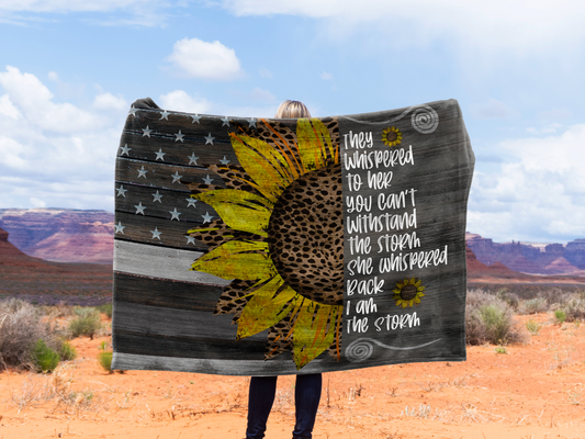 I Am The Storm Plush Velveteen Blanket