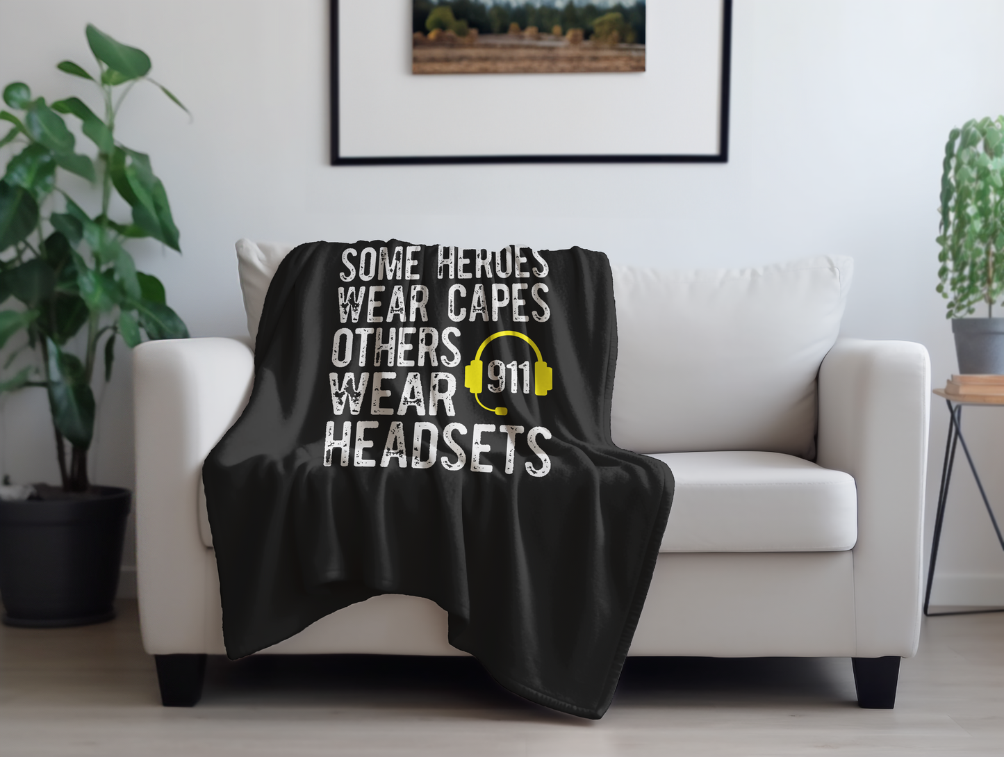Some Heroes Wear Headsets Plush Velveteen Blanket