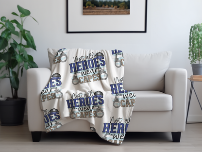 Not All Heroes Wear Capes Plush Velveteen Blanket