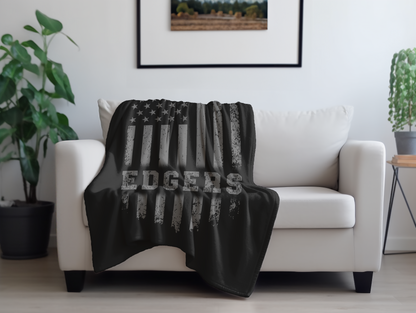 Personalized Thin Line Plush Velveteen Blanket