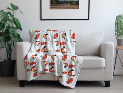 Dalmatian Firefighter Plush Velveteen Blanket
