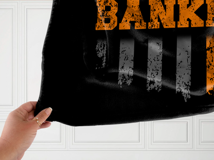 Personalized Orange Line Plush Velveteen Blanket