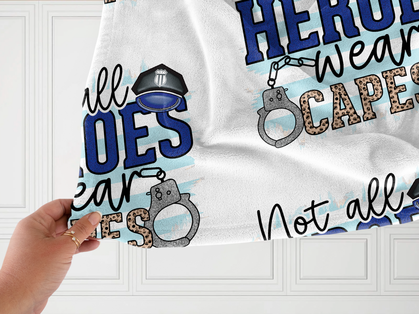 Not All Heroes Wear Capes Plush Velveteen Blanket