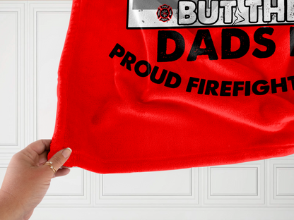 Firefighter Dad Plush Velveteen Blanket