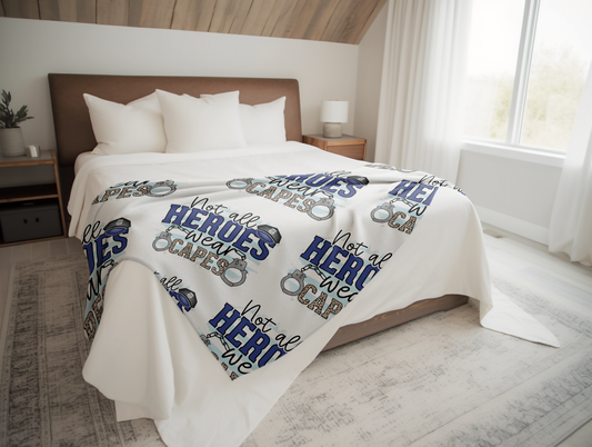 Not All Heroes Wear Capes Plush Velveteen Blanket
