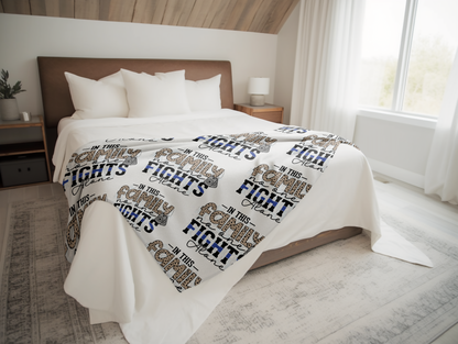 In This Family No One Fights Alone Plush Velveteen Blanket