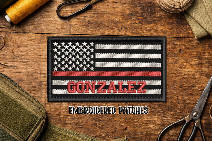 Personalized Firefighter Embroidered Patch
