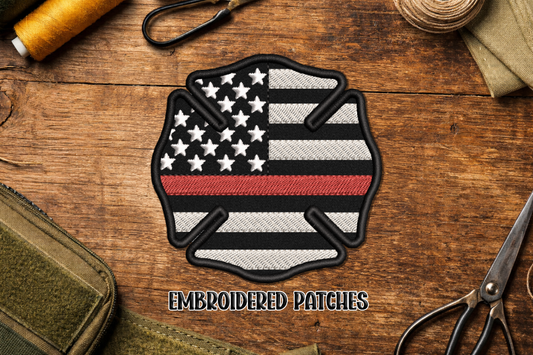 Maltese Cross Flag Embroidered Patch