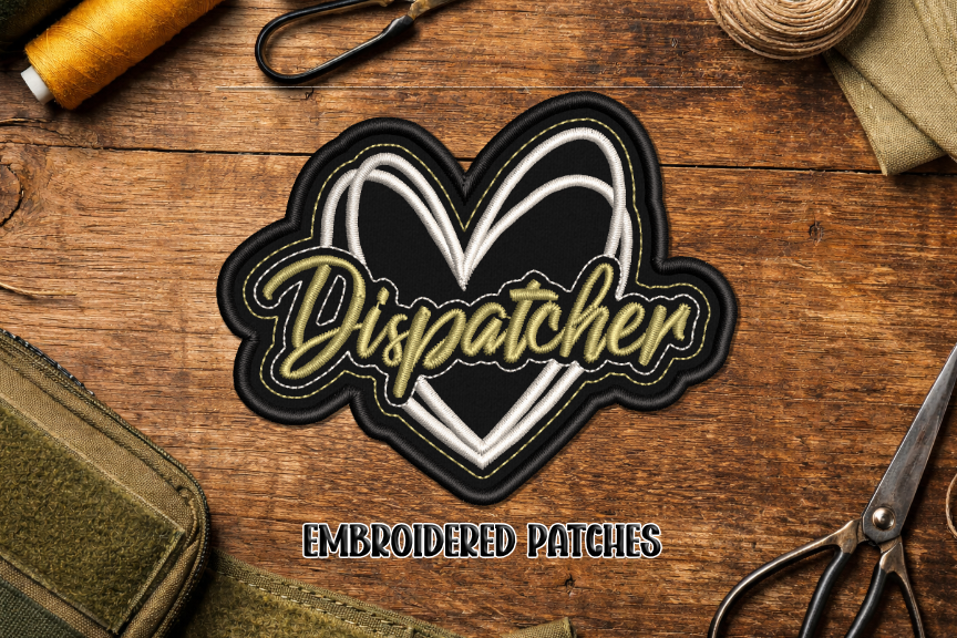 Dispatcher Heart Embroidered Patch