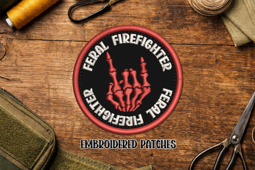 Feral Firefighter Embroidered Patch
