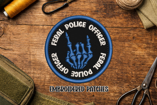 Feral Police Officer Embroidered Patch