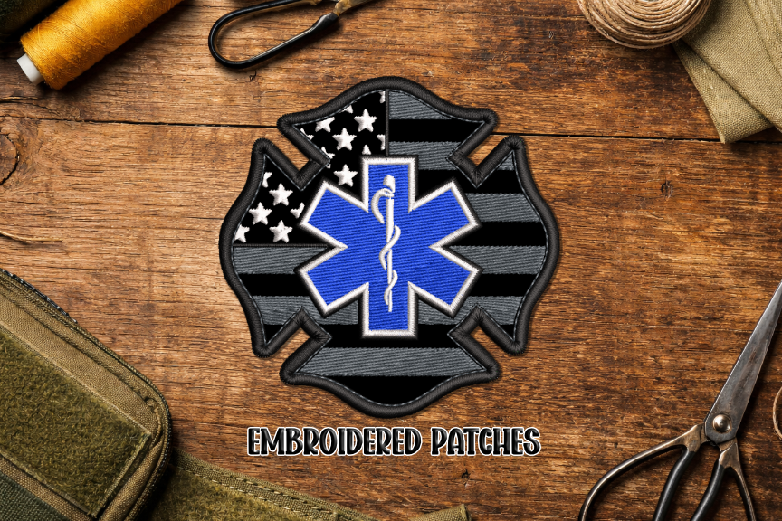 Maltese Cross Star of Life Embroidered Patch