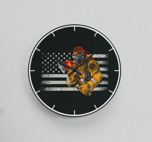 Firefighter Grunge Flag