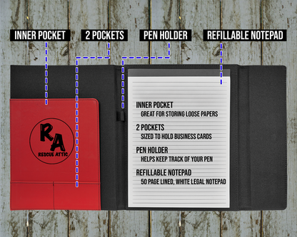 Stand for the Flag Kneel for the Fallen Leatherette Portfolio