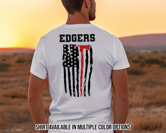 Personalized Red Axe Flag Shirt