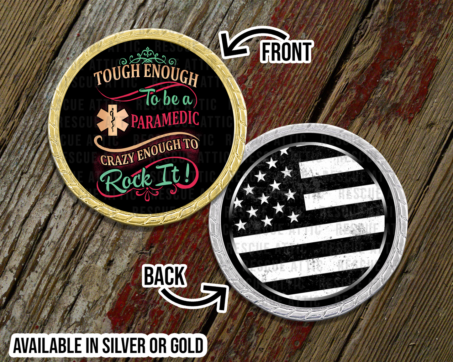 Tough Enough To Be A Paramedic Challenge Coin