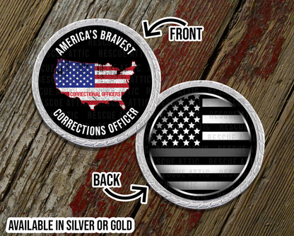 America's Bravest - Corrections Officer Challenge Coin