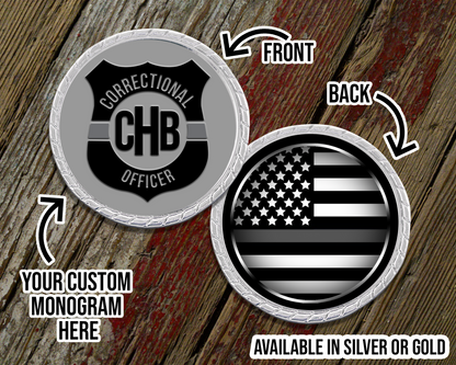 Correctional Officer Shield Monogram