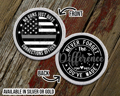 No Guns Just Guts Challenge Coin