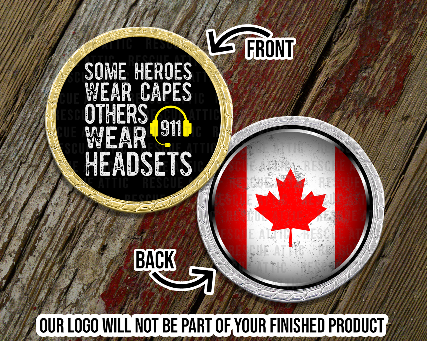 911 Canadian Dispatcher Hero Challenge Coin