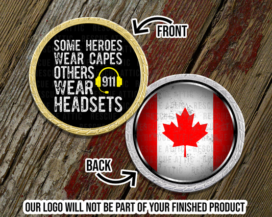 911 Canadian Dispatcher Hero Challenge Coin