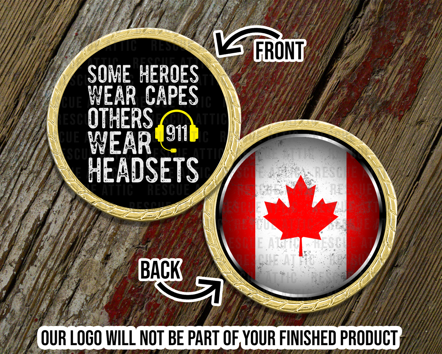 911 Canadian Dispatcher Hero Challenge Coin