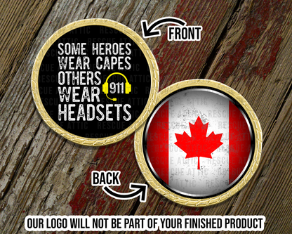 911 Canadian Dispatcher Hero Challenge Coin