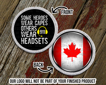 911 Canadian Dispatcher Hero Challenge Coin