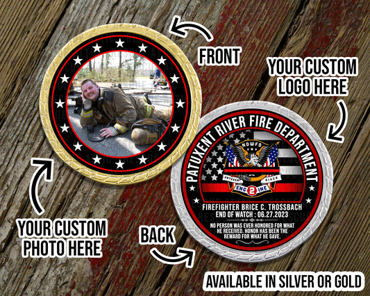 Thin Red Line Memorial Challenge Coin