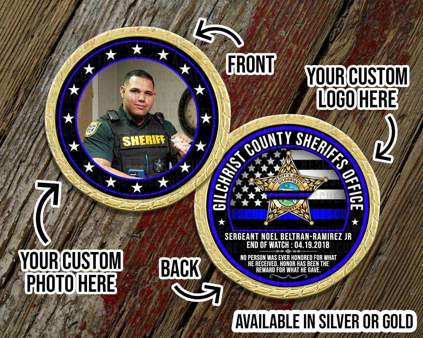 Thin Blue Line Memorial Challenge Coin
