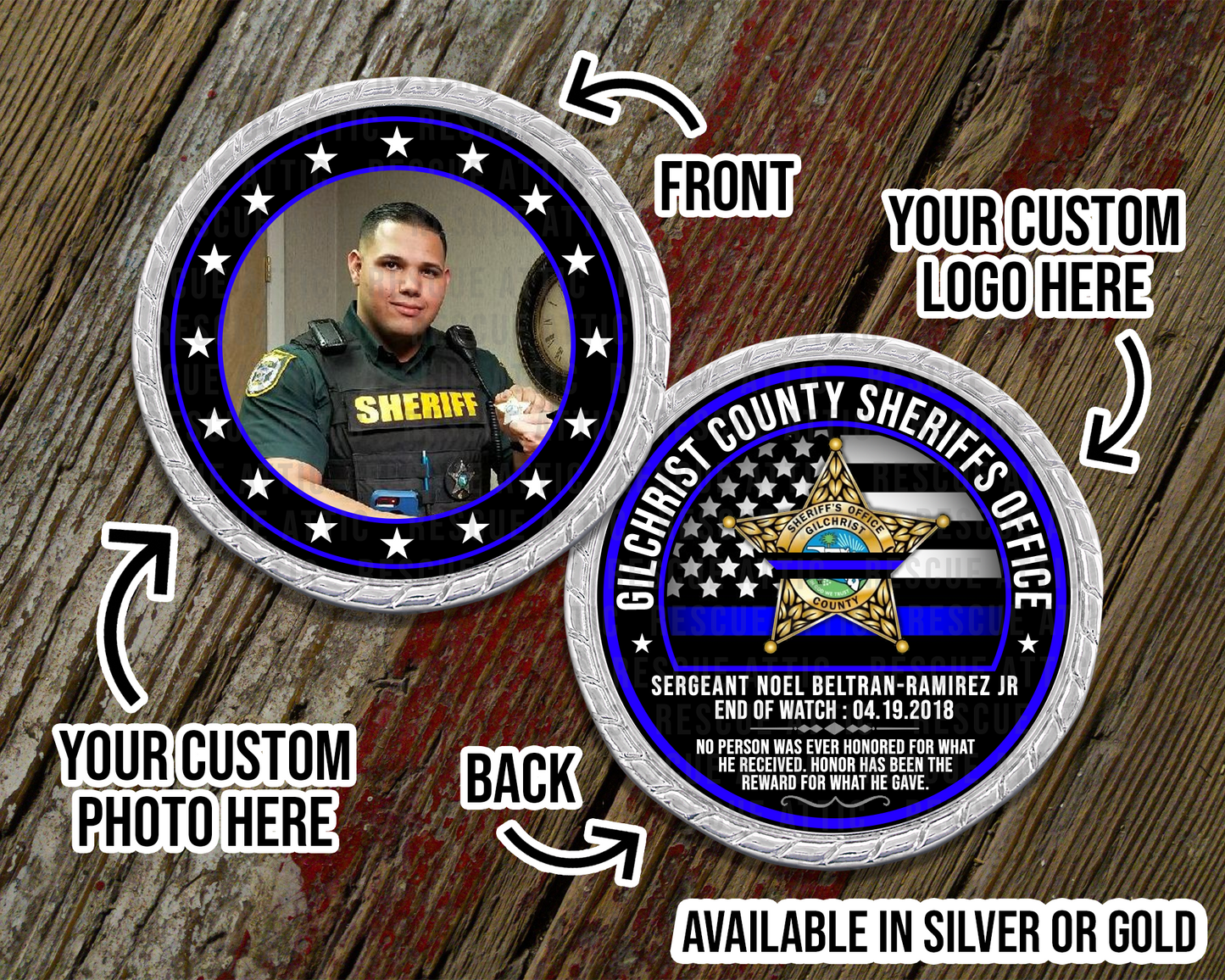 Thin Blue Line Memorial Challenge Coin