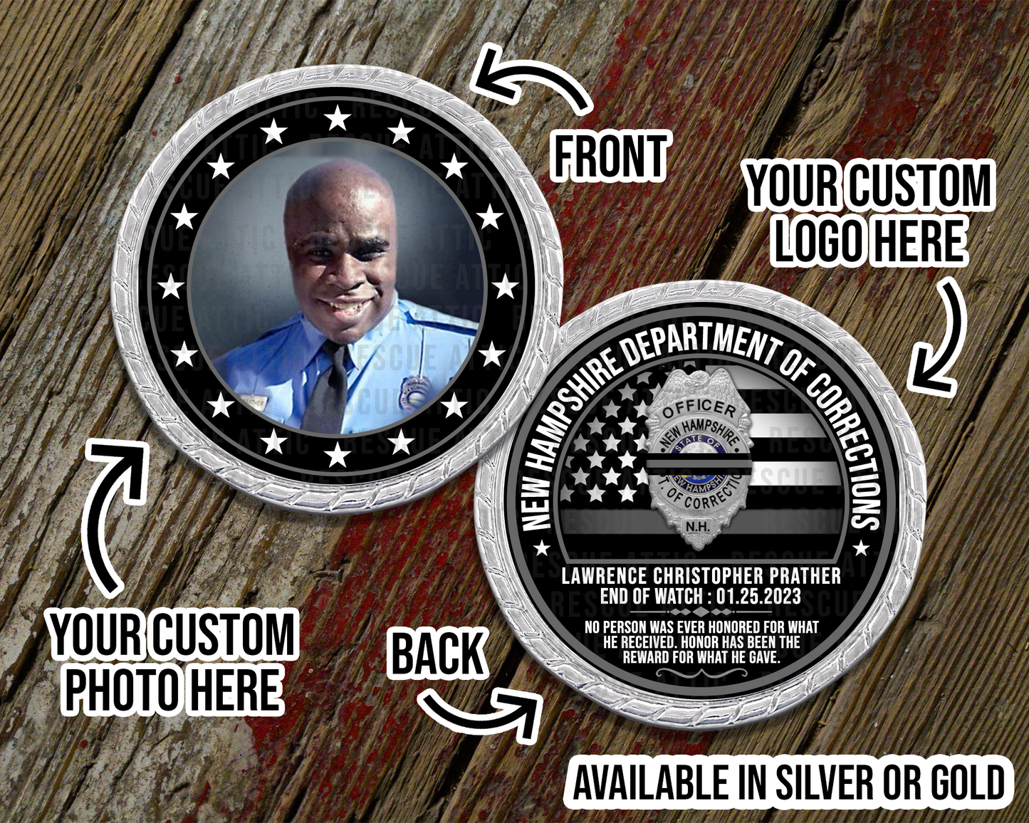 Thin Gray Line Memorial Challenge Coin