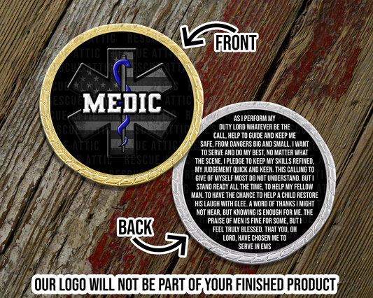 Medic Prayer Challenge Coin