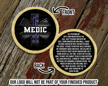 Medic Prayer Challenge Coin