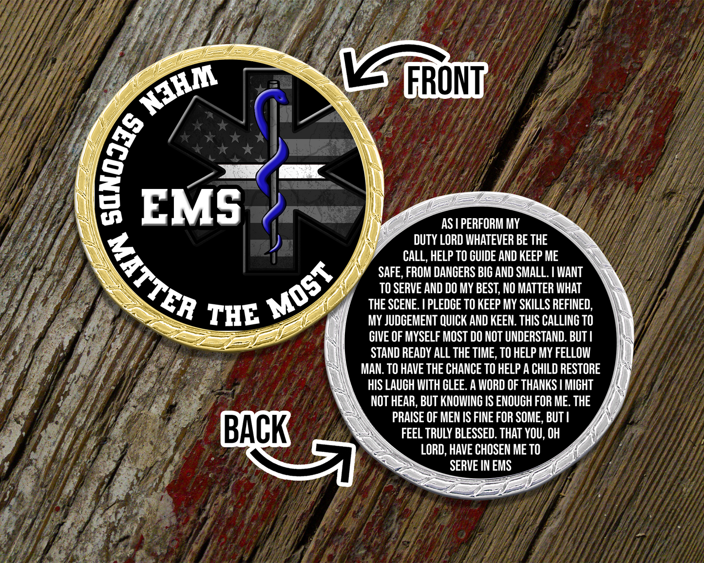 When Seconds Matter EMS Challenge Coin